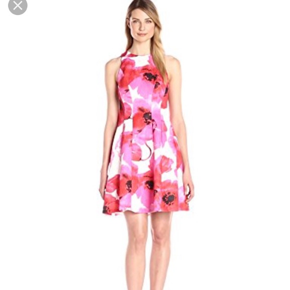 Maggy London Dresses & Skirts - Maggy London poppy stem cotton jacquard fit&flare
